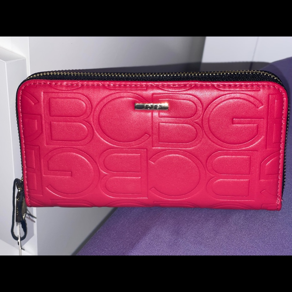 BCBG -Rosalie Zip Around Wallet, Red colour